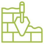 Organização e limpeza do canteiro de obras;